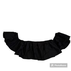 NWT Black Off Shoulder Crop Top Plus Sz 20 Boho Beach Cruise Resortwear